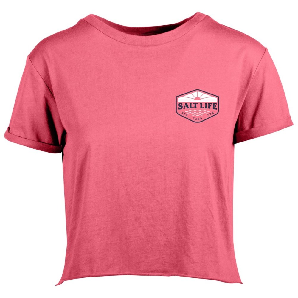 Salt Life Women's Short Sleeve Crop Tee Shirt-NWT- SZ M & L